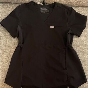 FIGS Women's Black Maternity Scrub Top